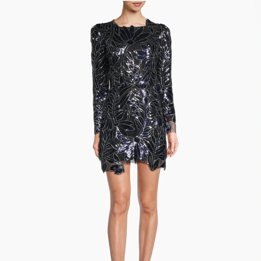Milly Black and Silver Sheath Dress - Picture 2 of 8